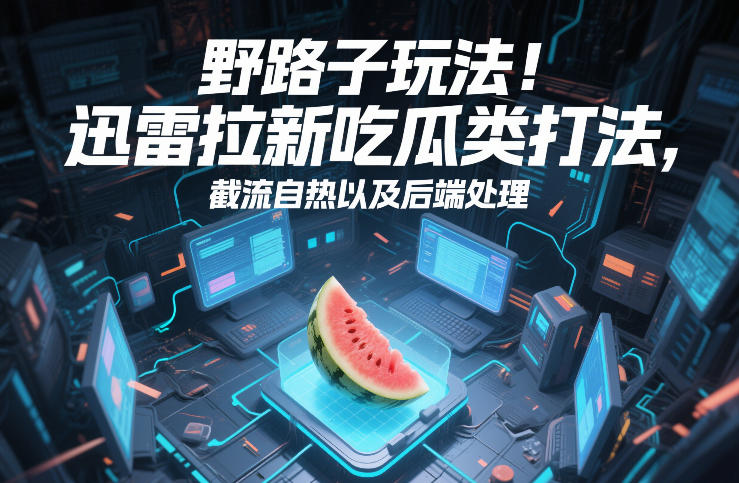 野路子玩法！迅雷拉新吃瓜类打法，截流自热以及后端处理-乐品网