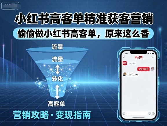 小红书高客单精准获客营销，偷偷做小红书高客单，原来这么香-乐品网
