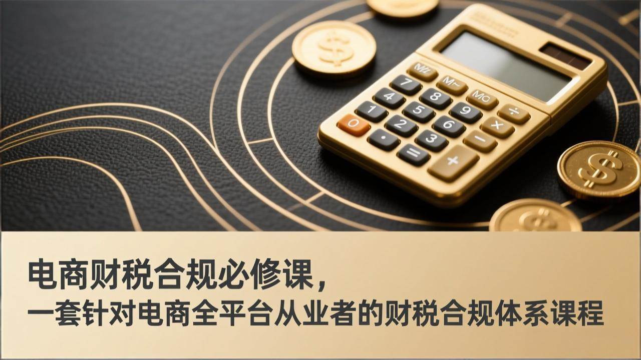 （17359期）电商财税合规必修课，是一套针对电商全平台从业者的财税合规体系课程-乐品网