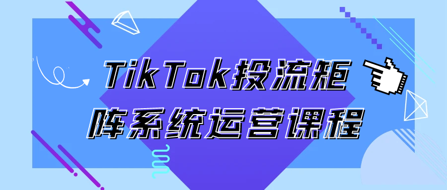 TikTok投流矩阵系统运营课程-乐品网
