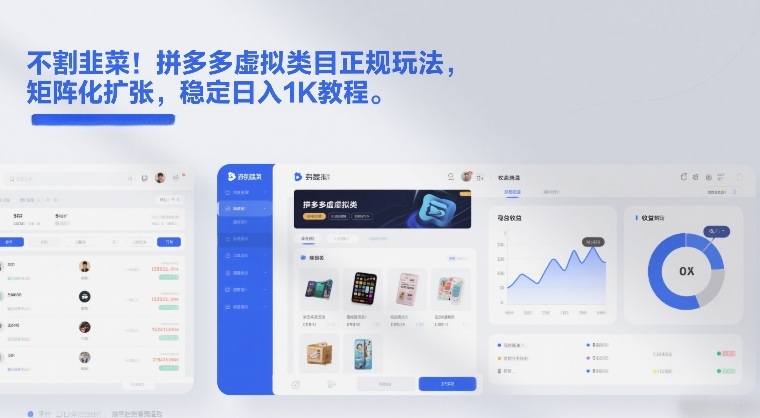 不割韭菜！拼多多虚拟类目正规玩法，矩阵化扩张，稳定日入1K教程【揭秘】-乐品网