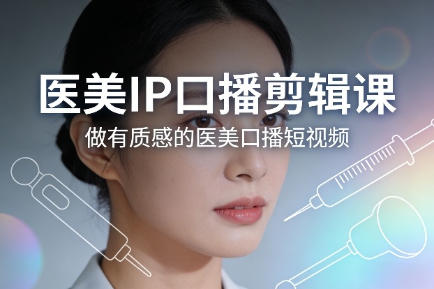 医美IP口播剪辑课，做有质感的医美口播短视频-乐品网