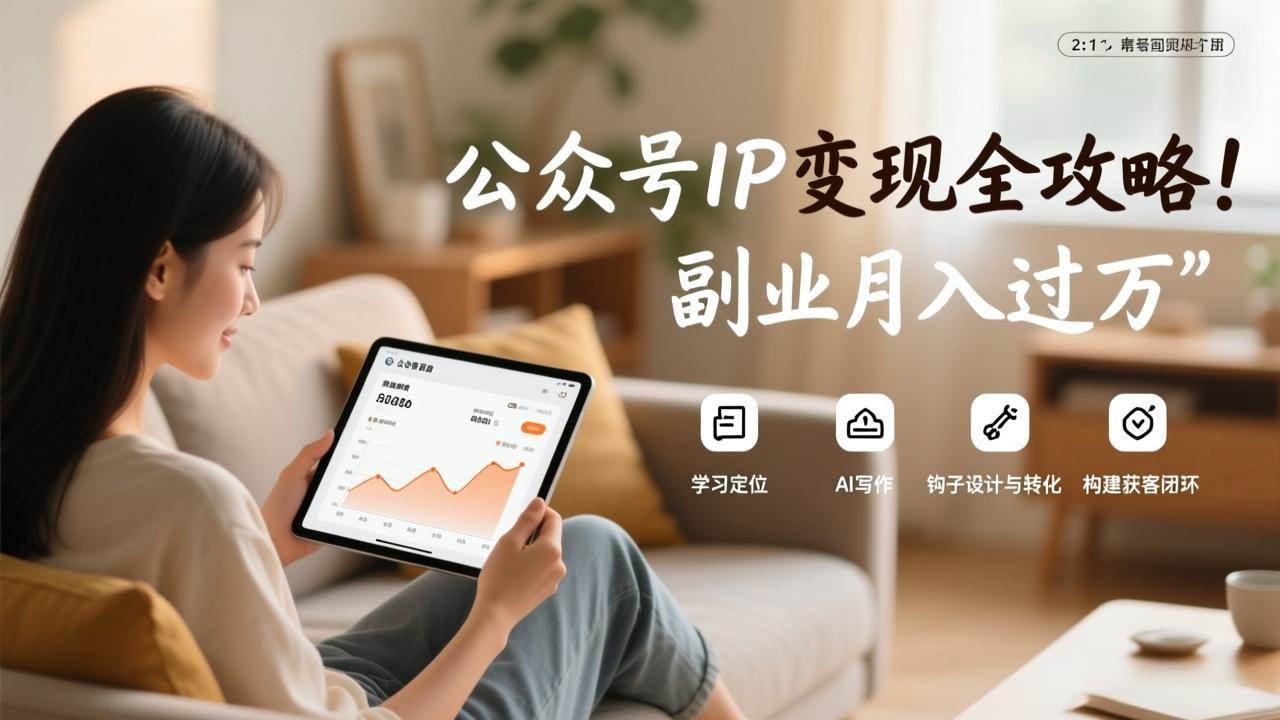 （17275期）公众号IP变现全攻略，学习定位、AI写作、钩子设计与转化，构建获客闭环，副业月入过万-乐品网