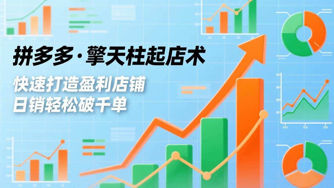 （17312期）拼多多·擎天柱起店术，爆流布局、利润起飞、不断流，快速打造盈利店铺，日销破千单（更新）-乐品网