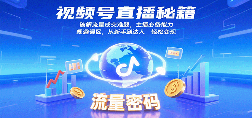 视频号直播秘籍，破解流量成交难题，主播必备能力，规避误区，从新手到达人轻松变现-乐品网