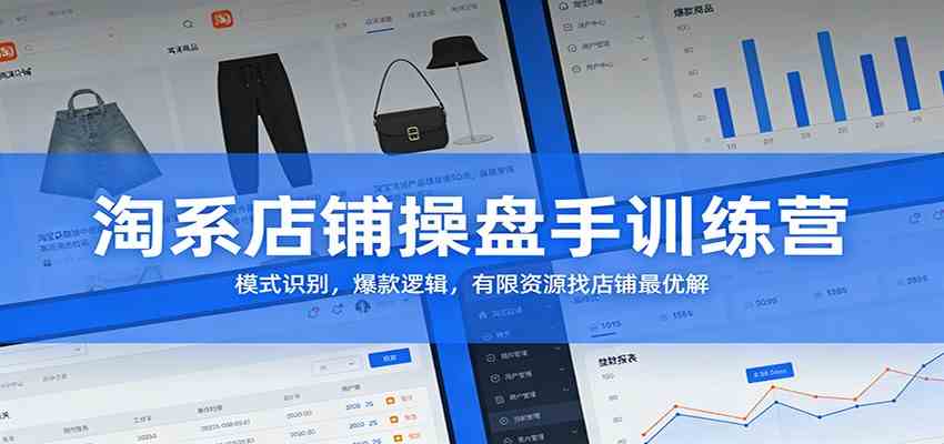 淘系店铺操盘手训练营：模式识别，爆款逻辑，有限资源找店铺最优解-乐品网