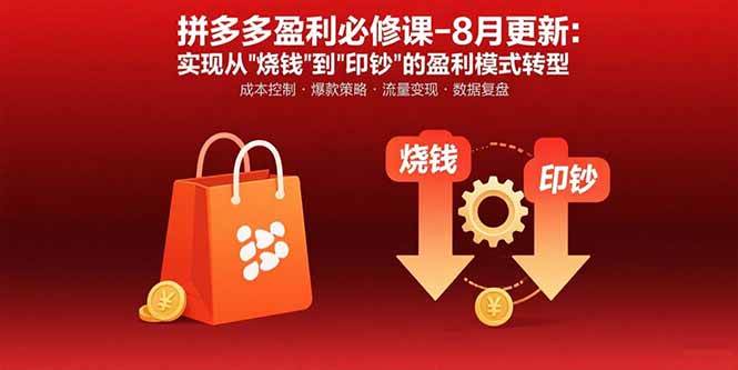 （15771期）拼多多盈利必修课-8月更新：突破运营瓶颈 实现从烧钱到印钞的盈利模式转型-乐品网