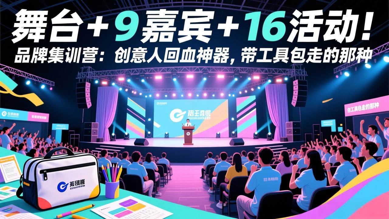 （17413期）舞台 + 9 嘉宾 + 16 活动！品牌集训营：创意人回血神器，带工具包走的那种-乐品网
