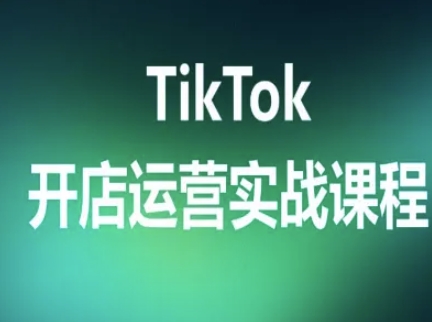 TikTok开店运营实战课程，TK跨境电商实操全流程-乐品网