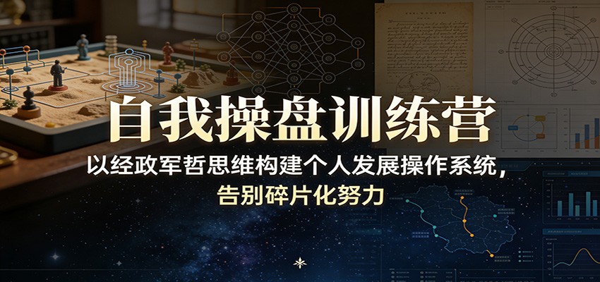 自我操盘训练营：以经政军哲思维构建个人发展操作系统，告别碎片化努力-乐品网