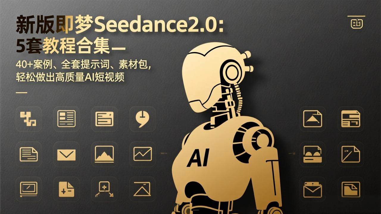 （17398期）新版即梦Seedance2.0：5套教程合集，40+案例、全套提示词、素材包，轻松做出高质量AI短视频-乐品网