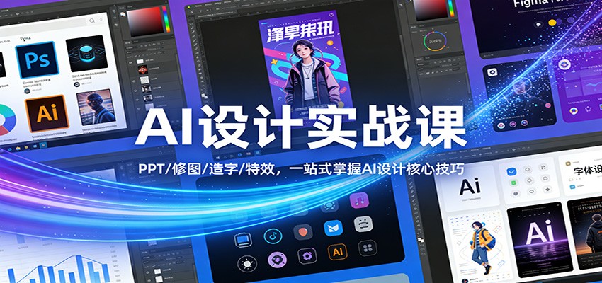 AI设计实战课：PPT/修图/造字/特效，一站式掌握AI设计核心技巧-乐品网