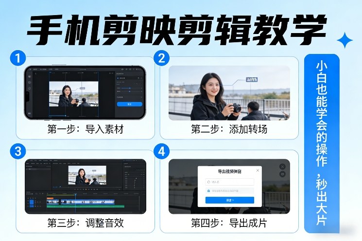 手机剪映剪辑教学，小白也能学会的操作，秒出大片-乐品网