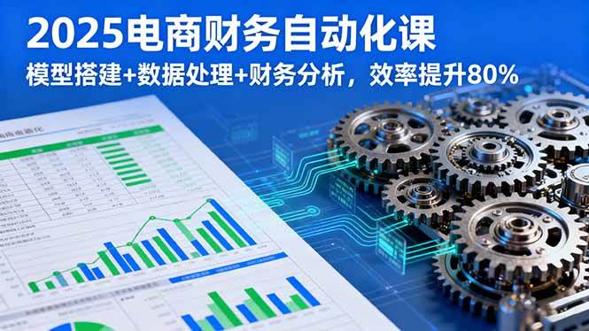 （16021期）2025电商财务自动化课，模型搭建+数据处理+财务分析，效率提升80%-乐品网