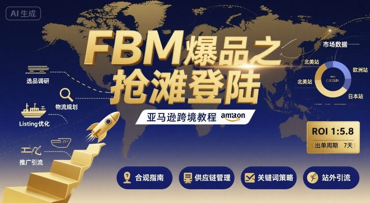 FBM爆品之抢滩登陆-亚马逊跨境教程-乐品网