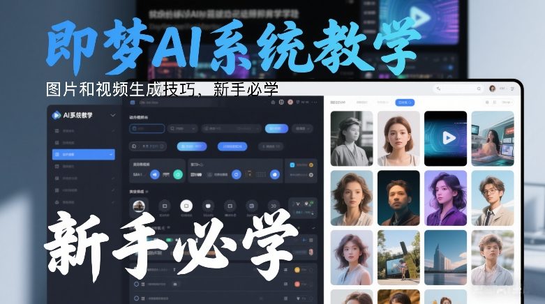 即梦AI系统教学，图片和视频生成技巧，新手必学-乐品网