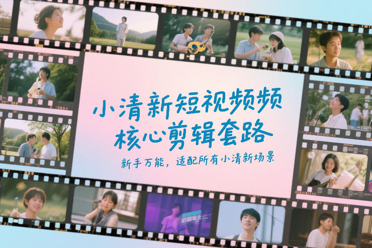 小清新短视频核心剪辑套路，新手万能，适配所有小清新场景-乐品网