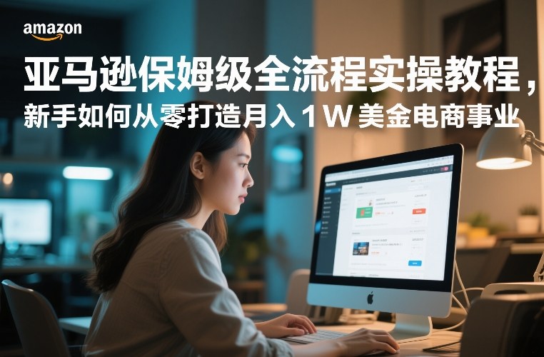 亚马逊保姆级全流程实操教程，新手如何从零打造月入1W美金电商事业-乐品网