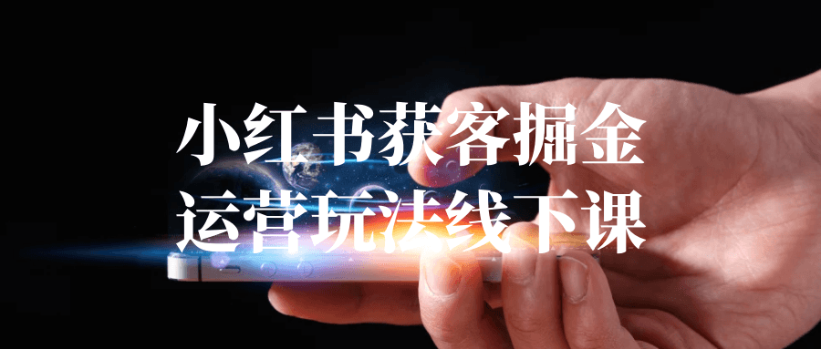 小红书获客掘金运营玩法线下课-乐品网
