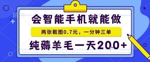 手机项目，二十秒一单，纯薅羊毛一天2张+做就有【揭秘】-乐品网