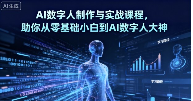 AI数字人制作与实战课程，助你从零基础小白到AI数字人大神-乐品网