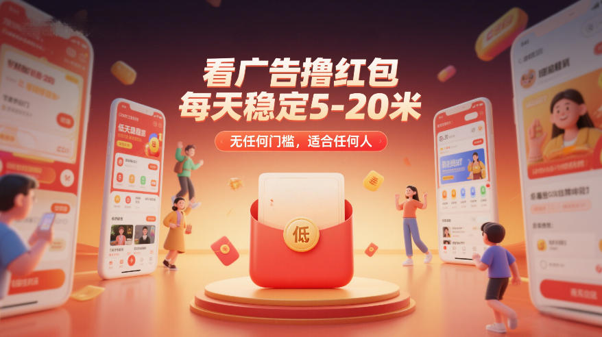 看广告撸红包，每天稳定5-20米，无任何门槛，适合任何人-乐品网