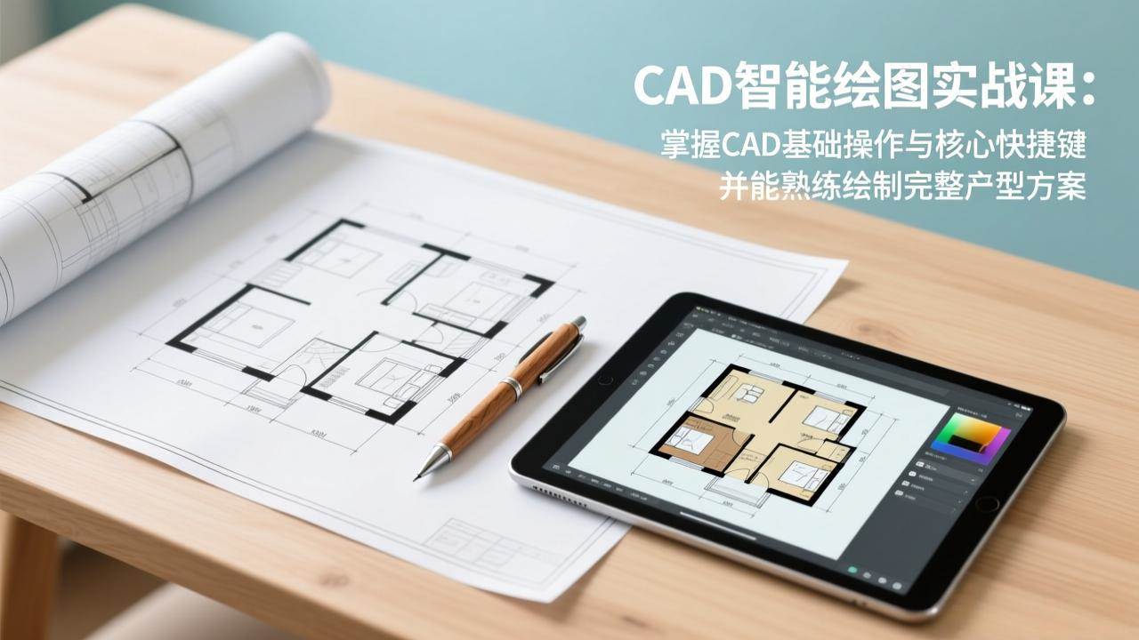 （17348期）CAD智能绘图实战课：掌握CAD基础操作与核心快捷键，并能熟练绘制完整户型方案-乐品网