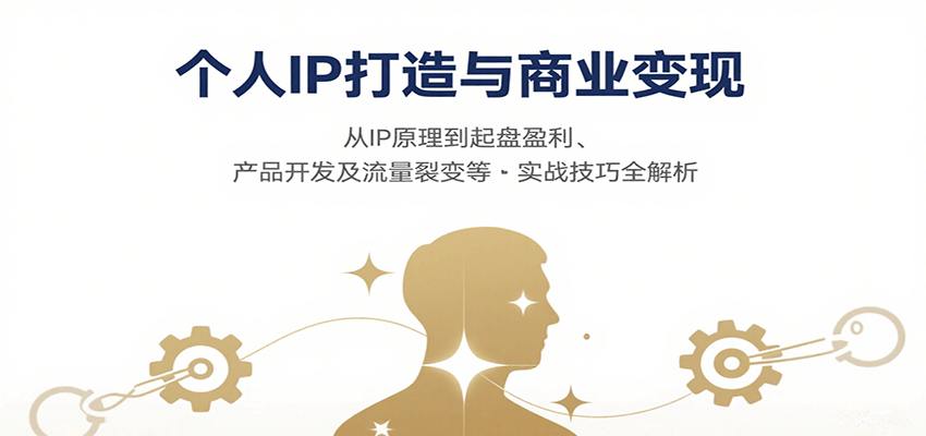 个人IP打造与商业变现，从IP原理到起盘盈利、产品开发及流量裂变等实战技巧全解析-乐品网