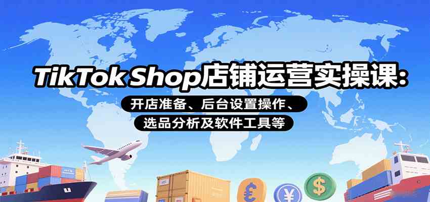 TikTok Shop店铺运营实操课：开店准备、后台设置操作、选品分析及软件工具等-乐品网