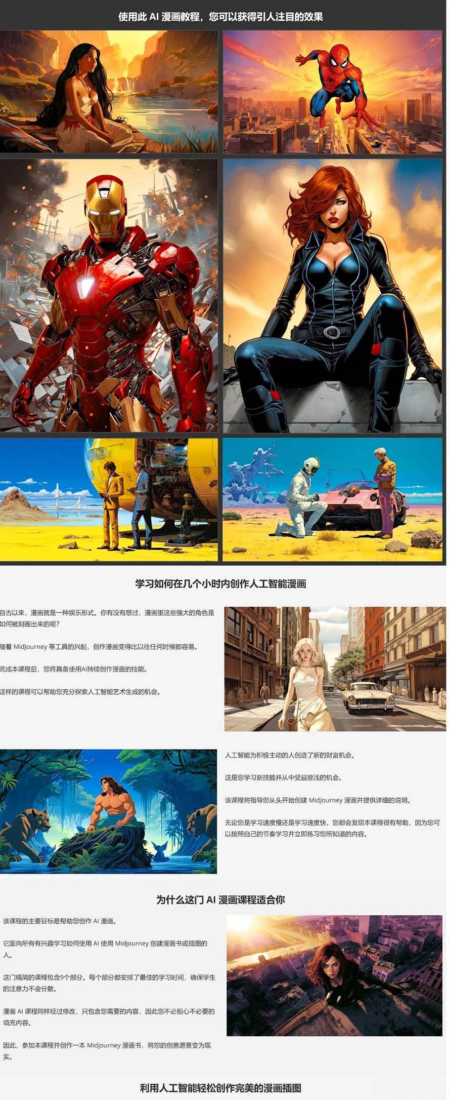 （17299期）Midjourney AI漫画创作课，脚本构思、人物设计、排版合成，零基础创作完整漫画或系列插画-乐品网
