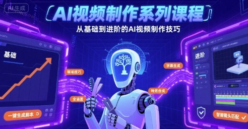 AI视频制作系列课程，从基础到进阶的AI视频制作技巧全涵盖-乐品网