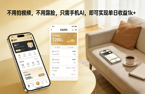 不用拍视频，不用露脸，只需手机AI，即可实现单日收益1k+【揭秘】-乐品网