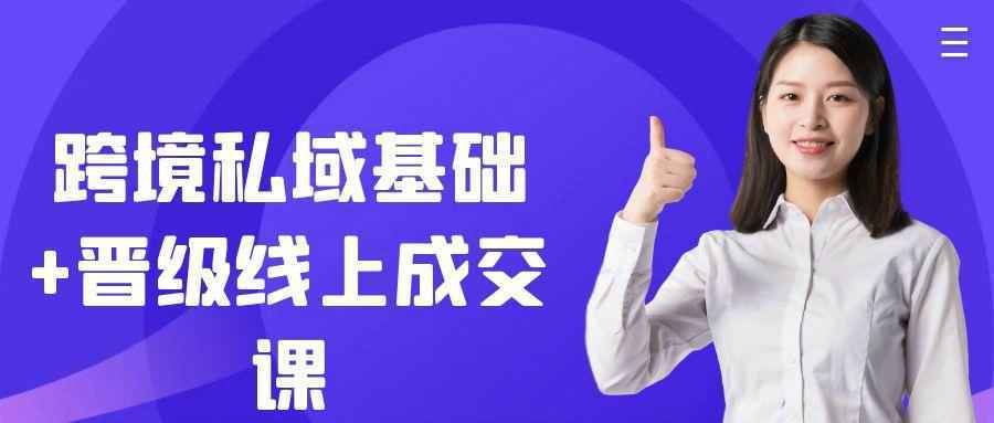 跨境私域基础+晋级线上成交课-乐品网