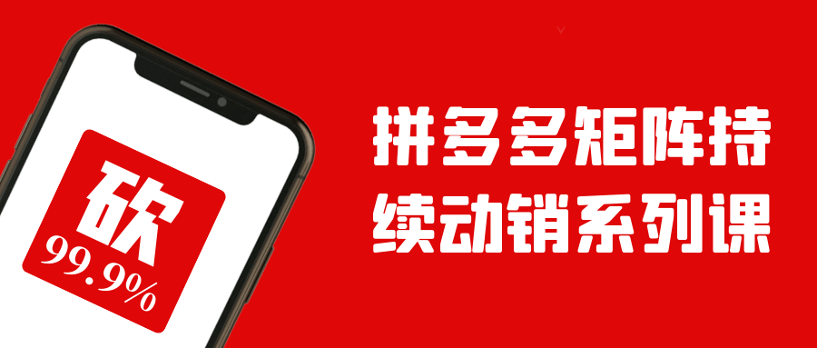 拼多多矩阵持续动销系列课-乐品网