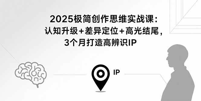 （15928期）2025极简创作思维实战课：认知升级+差异定位+高光结尾，3个月打造高辨识IP-乐品网
