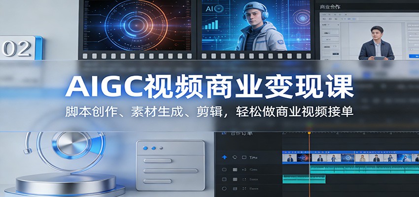 AIGC视频商业变现课：脚本创作、素材生成、剪辑，轻松做商业视频接单-乐品网