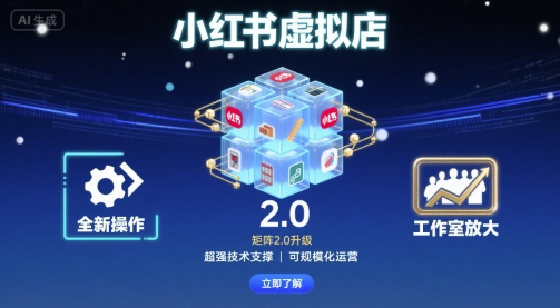小红书虚拟店矩阵2.0，全新操作，超强技术，可工作室放大-乐品网