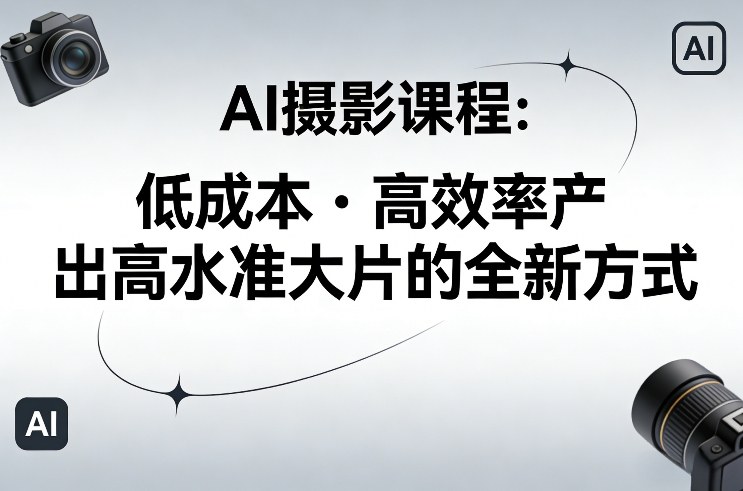 AI摄影课程，低成本高效率产出高水准大片的全新方式-乐品网