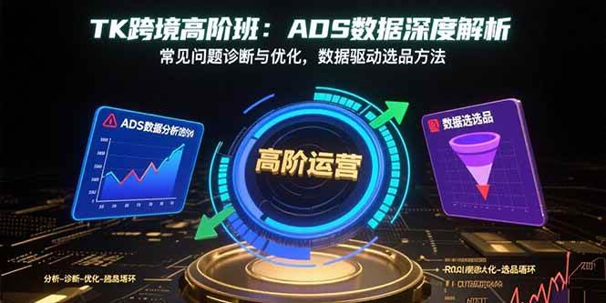 （15809期）TK跨境高阶班：ADS数据深度解析，常见问题诊断与优化，数据驱动选品方法-乐品网