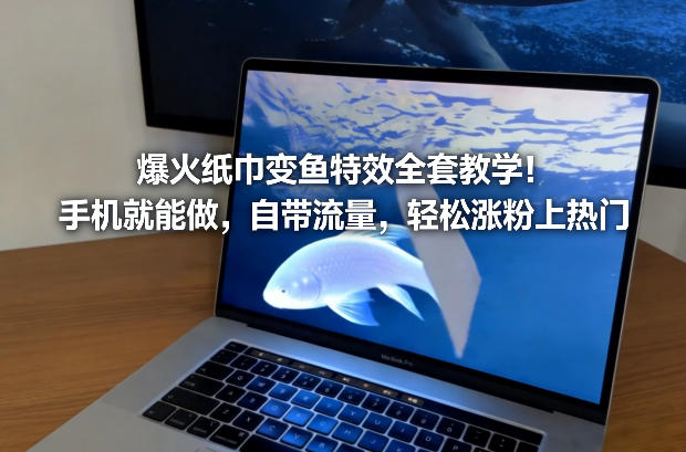 爆火纸巾变鱼特效全套教学！手机就能做，自带流量，轻松涨粉上热门-乐品网