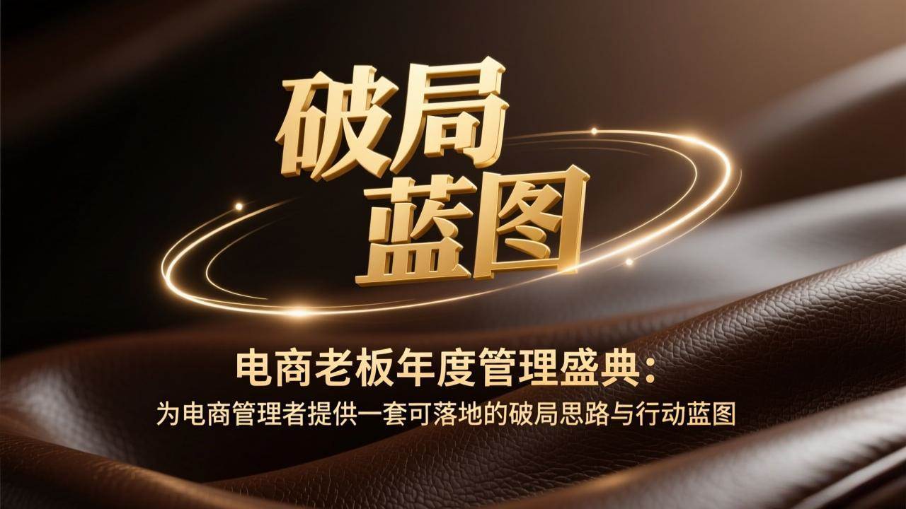 （17374期）电商老板年度管理盛典：为电商管理者提供一套可落地的破局思路与行动蓝图-乐品网