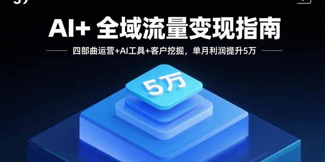 （15940期）AI+全域流量变现指南，四部曲运营+AI工具+客户挖掘，单月利润提升5万-乐品网
