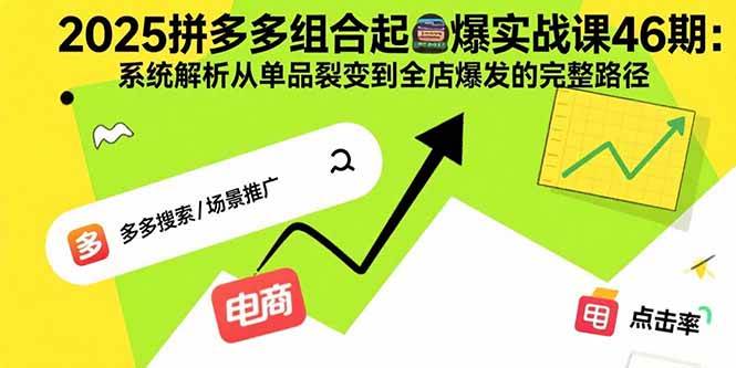 （15816期）2025拼多多组合起爆实战课46期：系统解析从单品裂变到全店爆发的完整路径-乐品网